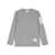 Thom Browne THOM BROWNE LONG SLEEVE TEE WITH 4 BAR STRIPE IN MILANO COTTON CLOTHING GREY