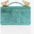 SOPHIA WEBSTER Metallic Leather Mini Shoulder Bag With Decorative Butterfly Light Blue