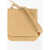 Jil Sander Solid Color Leather Shoulder Bag Beige