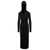 Versace Black Cut-Out Hooded Maxi Dress In Viscose Woman Black