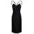 Versace Midi Bustier Black Dress in Wool and Silk Woman BLACK
