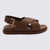 Marni Marni Brown Leather Fussbet Sandals BROWN