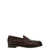 LIDFORT Lidfort Croc Print Leather Loafers BROWN