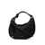 Ganni Black Knotted Top-Handle Bag with Logo in Polyester Woman BLACK