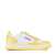 AUTRY Autry Two-Tone Yellow And White Leather Sneakers WHITE, YELLOW