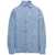 ERL Light Blue Long Sleeve Shirt With All-Over Star Print In Cotton Denim BLUE