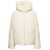 Jil Sander Cream Hooded Down Jacket with Zip in Nylon Woman WHITE