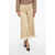 BY MALENE BIRGER Leather Muriell Cut-Out Pants With Fur On The Hem Brown