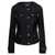 Versace Black Lurex Jacket With 'Medusa' Silver-Tone Hardware In Wool Blend Woman Black