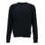 Tom Ford Black Crewneck Sweatshirt With Ribbed Trim In Modal Blend Man Black