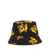 Palm Angels PALM ANGELS BUCKET HAT WITH "ALL BURNING MONOGRAM" PRINT BLACK