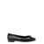 Tory Burch Black Ballet Flats with Bow Detail and Tonal Toe in Leather Woman BLACK