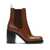 Prada PRADA brushed leather 85mm ankle boots CAMEL