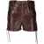 CORMIO CORMIO high-waisted leather short BROWN