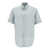 Off-White Light Blue Short Sleeve Shirt with Button-Down Collar in Cotton Man GREY