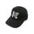 Palm Angels Black Baseball Cap with Embroidered Monogram in Cotton Man BLACK