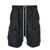 Rick Owens Black Bermuda Shorts with Drawstring and Patch Pockets in Tech Fabric Man BLACK