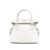 Maison Margiela '5Ac Micro' White Shoulder Bag With Logo Label In Grainy Leather Woman Maison Margiela WHITE