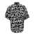 DSQUARED2 Black Short Sleeve Shirt with Graffiti Logo Print in Cotton Man BLACK