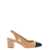 Stuart Weitzman Beige Slingback With Contrasting Toe In Smooth Leather Woman Beige