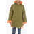 Ermanno Scervino Fox Fur Lined Parka With Hood Military Green