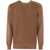 ZEGNA ZEGNA COTTON AND SILK CREW NECK CLOTHING BROWN