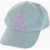 Isabel Marant Solid Color Cap With Embroidered Logo Light Blue