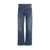 Fendi Fendi Leather Detail Jeans BLUE