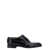 Ferragamo Black Oxford Lace-Up with Toe Cap Detail in Brushed Leather Man BLACK