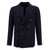 Tagliatore 'Montecarlo' Blue Double-Breasted Jacket with Silver-Colored Buttons in Wool Blend Man BLU