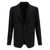 Tagliatore Black Single-Breasted Jacket With Logo Detail In Stretch Wool Man BLACK