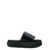 OSOI Black Padded Slides with Chunky Sole in Leather Woman BLACK