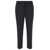 PLAIN Black Straight Pants With Belt Loops In Double Crepe Woman BLACK
