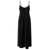 PLAIN Midi Black Slip Dress With Spaghetti Straps Woman BLACK