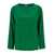PLAIN Green Long-Sleeved Blouse in Stretch Silk Woman GREEN