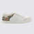 Burberry BURBERRY WHITE AND ARCHIVE BEIGE CANVAS AND LEATHER SNEAKERS NTWHT/ARBEIGE IP CHK