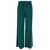 PLAIN Green Relaxed Pants With Elastic Waistband In Fabric Woman GREEN