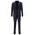 Tagliatore Blue Single-Breasted Tuxedo with Vest in Wool Man BLU