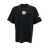 Dolce & Gabbana Black Crewneck T-Shirt with DG Logo Print in Cotton Man BLACK