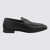 Santoni Santoni Black Leather Wowen Loafers Black