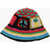 ALANUI Embroidered Crochet Positive Cloche Hat Multicolor