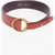 Céline Leather Bracelet With Golden Buckle Red