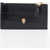Alexander McQueen Crocodile Effect Leather Card Holder With Zip Closure Black