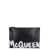 Alexander McQueen ALEXANDER MCQUEEN LOGO DETAIL FLAT LEATHER POUCH BLACK