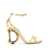 Dolce & Gabbana 'Baroque' Gold Colored Sandals with Logo Heel in Leather Woman GREY