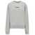 Jil Sander Grey Crewneck Sweatshirt with Logo Lettering Print in Stretch Cotton Woman GREY