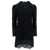 Isabel Marant 'Daphne' Mini Black Dress with Flower Embroidery in Guipure Woman BLACK