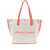 Longchamp 'Roseau' Beige Tote Bag with Logo Print in Cotton Canvas Woman BEIGE