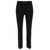 TWINSET Black Flare Pants with Oval T Buckle in Viscose Blend Woman BLACK