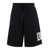 Dolce & Gabbana Black Bermuda Shorts With Contrasting Dg Patch In Cotton Blend Man Black